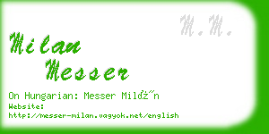 milan messer business card